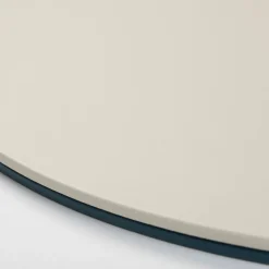 Set di 6 sottobicchieri rotondi Mondrian Amalfi Blue e Luna White