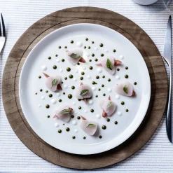 Set di 2 sottopiatti rotondi in noce