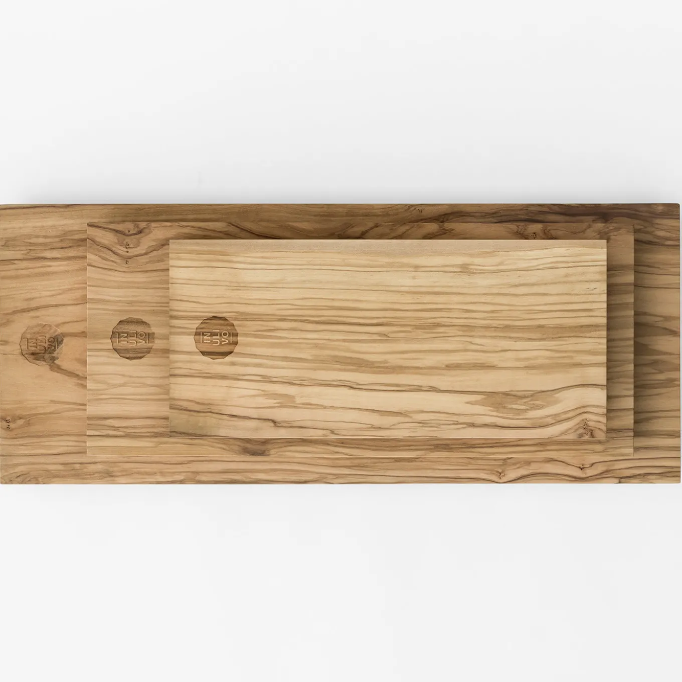 Set di 3 taglieri corti in legno Inulivo