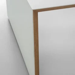 Set di 3 Tavolini a Incastro Trio in Teak Bianco