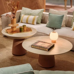 Set di 3 tavolini in resina per esterni Eclisse