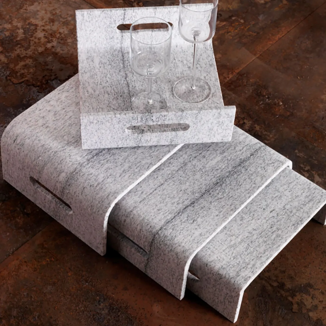 Set di 3 tavolini Trio di Testi Design