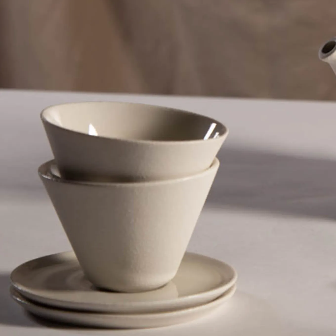 Set di 2 tazze da tè con piattino