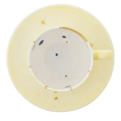 Set di 2 tazze di caffè quadrate Napoli e piattini