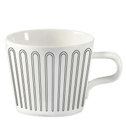 Set di 2 tazze e piattini neri Baroqeat #1 di Salvatore Spataro