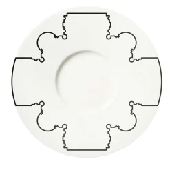 Set di 2 tazze e piattini neri Baroqeat #1 di Salvatore Spataro