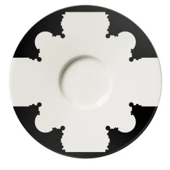 Set di 2 tazze e piattini neri Baroqeat #2 di Salvatore Spataro