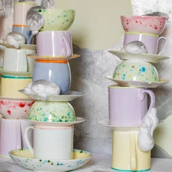 Set di 4 Tazze Large Gialle Murrine