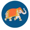 Set di 2 tovagliette blu Elephant