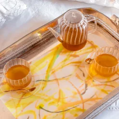 Set di 2 tovagliette e 2 tovaglioli Roman breeze gialli