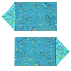 Set di 2 tovagliette e 2 tovaglioli Roman Stroll in azzurro