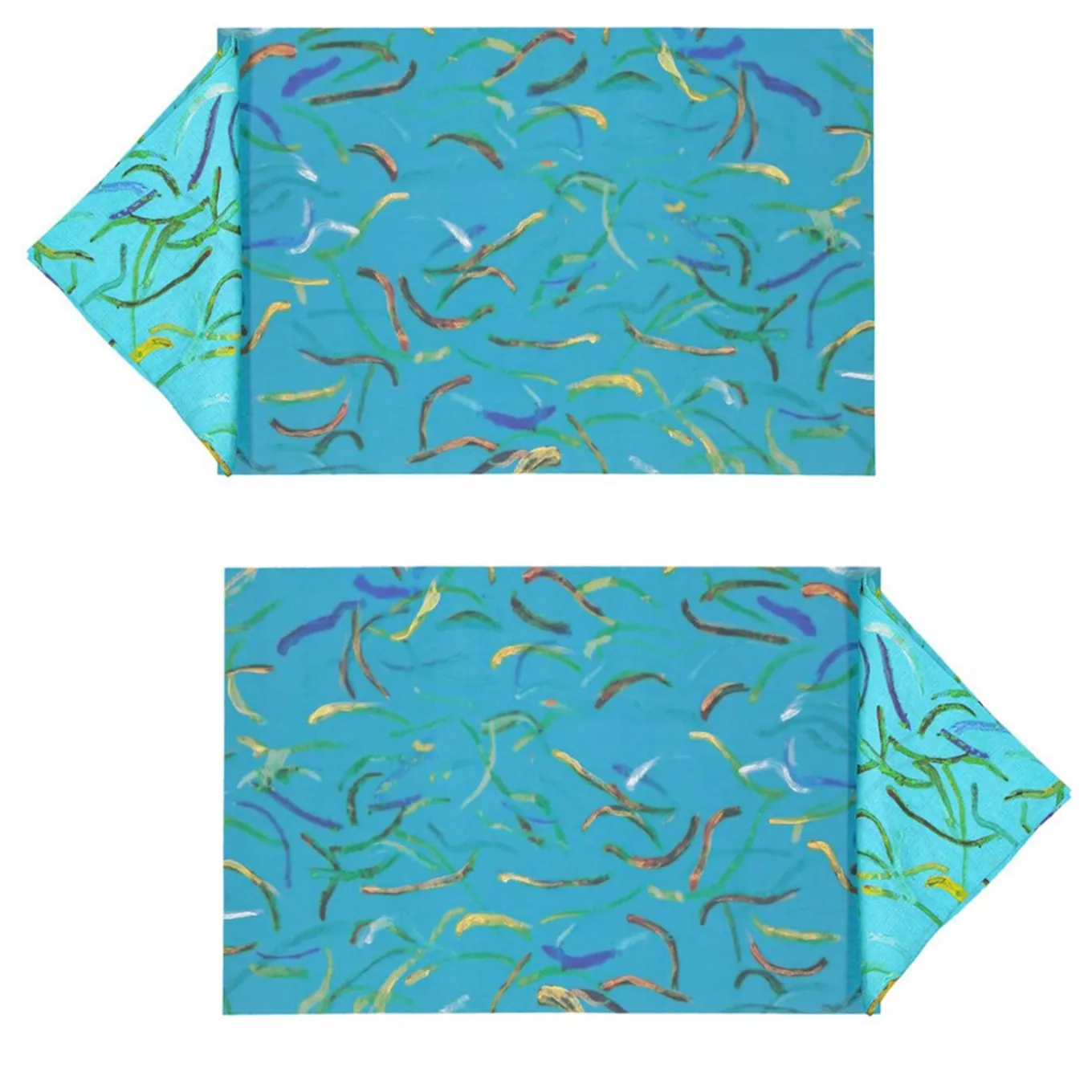 Set di 2 tovagliette e 2 tovaglioli Roman Stroll in azzurro