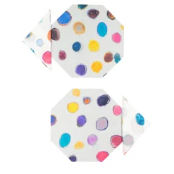 Set di 2 tovagliette e tovaglioli ottagonali Satellites