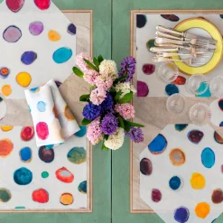 Set di 2 tovagliette e tovaglioli ottagonali Satellites