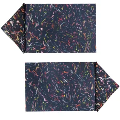 Set di 2 tovagliette rettangolari rivestite con luci notturne e tovaglioli