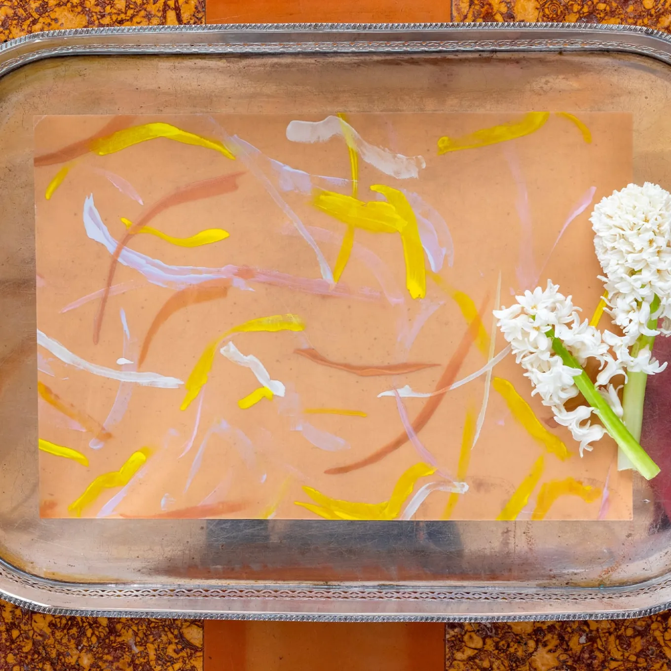 Set di 2 tovagliette rosa Roman breeze