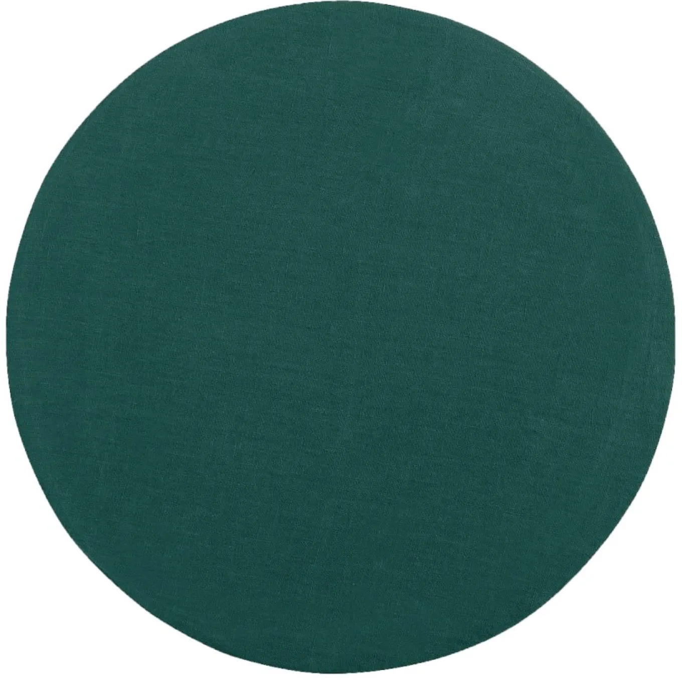 Set di 4 Tovagliette Rotonde in Lino Naturale Forest con Supporto in Legno