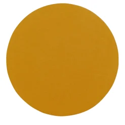 Set di 4 tovagliette rotonde in lino con supporto in legno