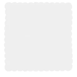 Set di 4 tovaglioli bianchi smerlati