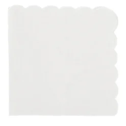 Set di 4 tovaglioli bianchi smerlati