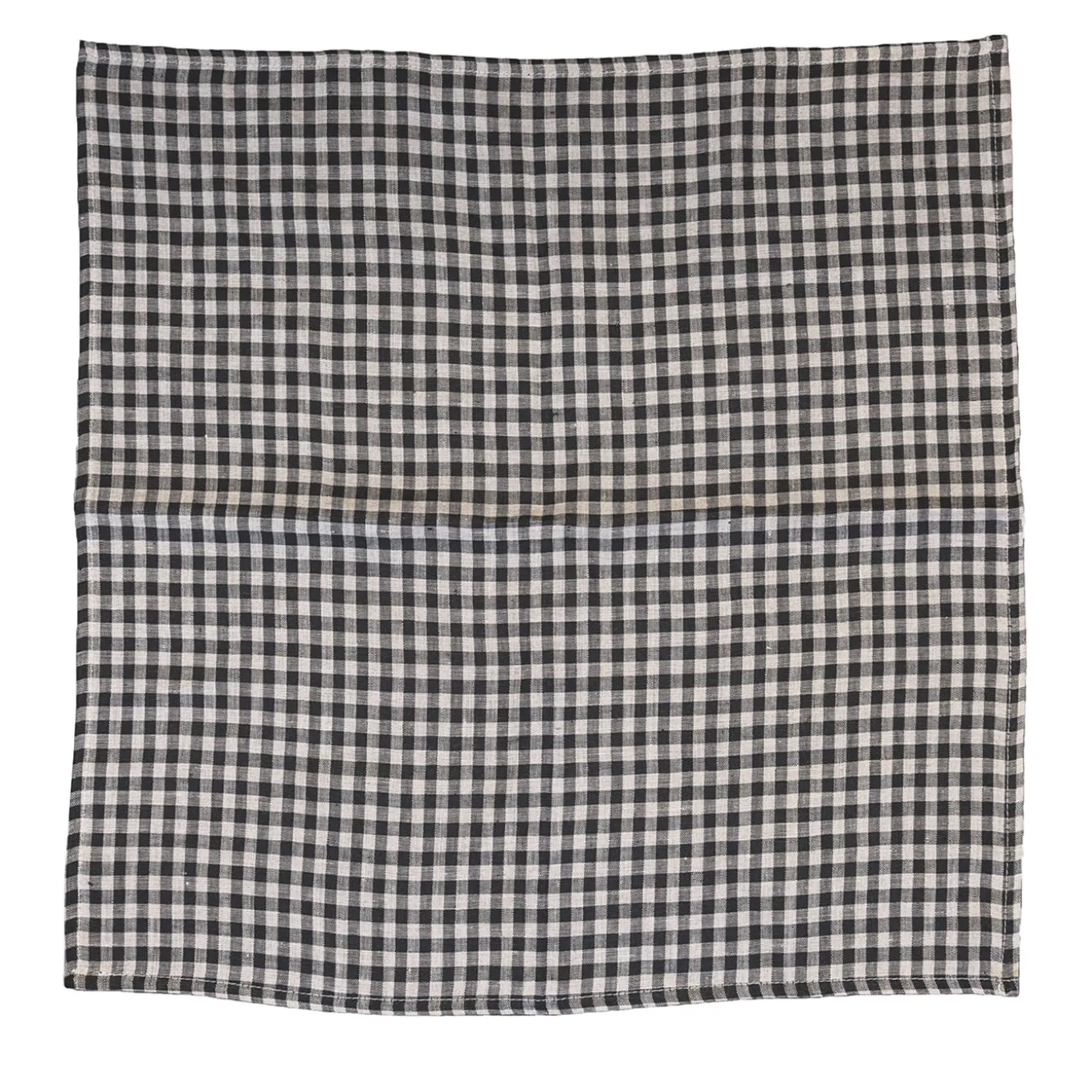 Set di 4 tovaglioli di lino bianchi e neri