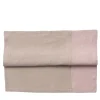 Set di 4 tovaglioli di lino di lusso bicolore argento-rosa-beige