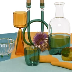 Set di 4 tovaglioli di lusso in lino bicolore Lichene-Saffron