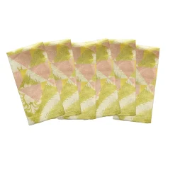 Set di 6 tovaglioli rosa e pistacchio Ornamental Crush