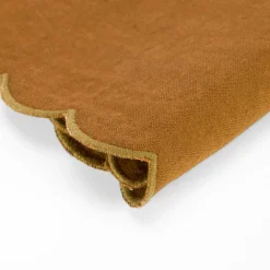 Set di 4 tovaglioli smerlati gialli