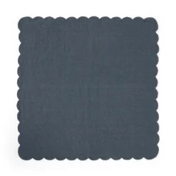 Set di 4 tovaglioli smerlati blu