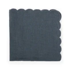 Set di 4 tovaglioli smerlati blu