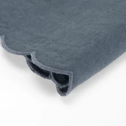 Set di 4 tovaglioli smerlati blu