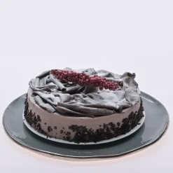 Set di 2 vassoi in ceramica grigia con bordo oro