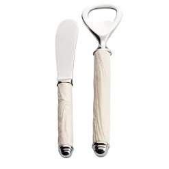 Set di apribottiglie e spalmaburro bianco Corallo