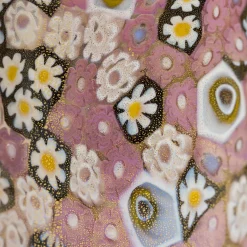 Set di bicchieri da acqua e vino di Murano oro e rosa per sei persone