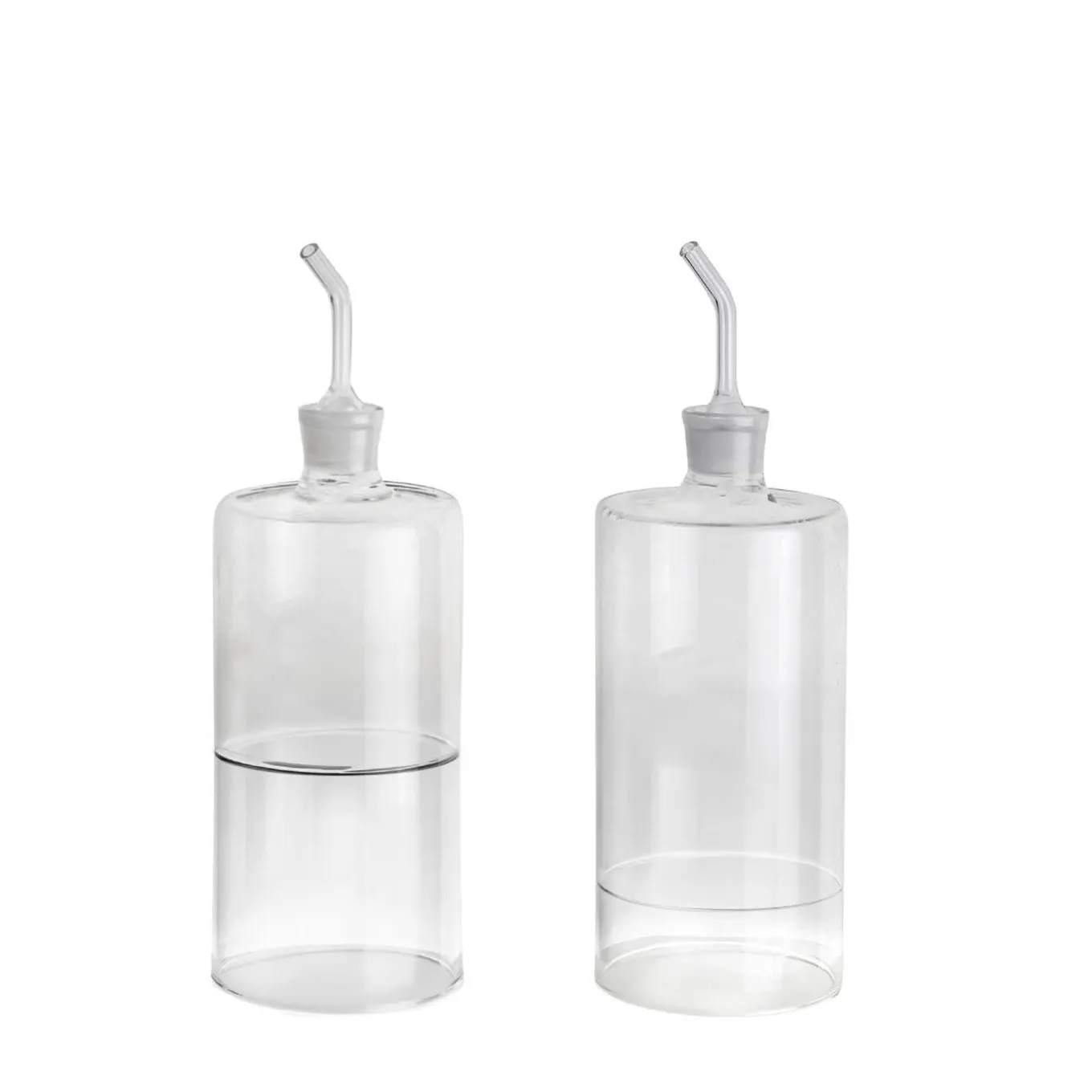 Set di bottiglie di vetro per olio e aceto Stile