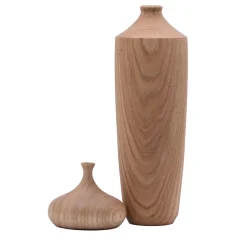 Set di bottiglie scultoree in legno #5