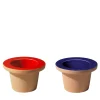 Set di due cachepot Pofi rosso e blu