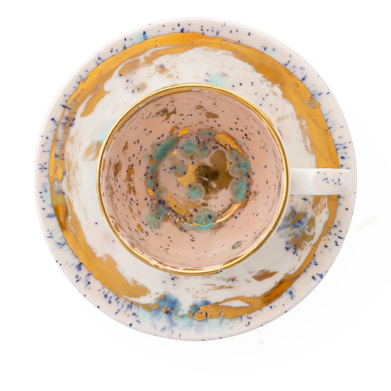 Set di due tazze da caffè e piattino Dafne