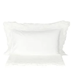 Set di lenzuola e due federe ricamate in avorio Dune Merveille