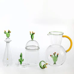 Set di sale e pepe Cactus di Portofino in vetro lavorato a mano
