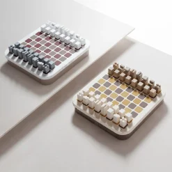 Set di scacchi in marmo Delos - Bianco