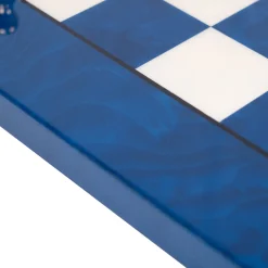 Set di Scacchi Stile Francese in Ottone Blu