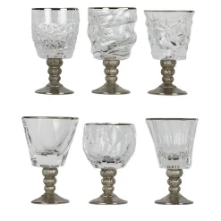 Set di sei calici assortiti Capriccio in platino