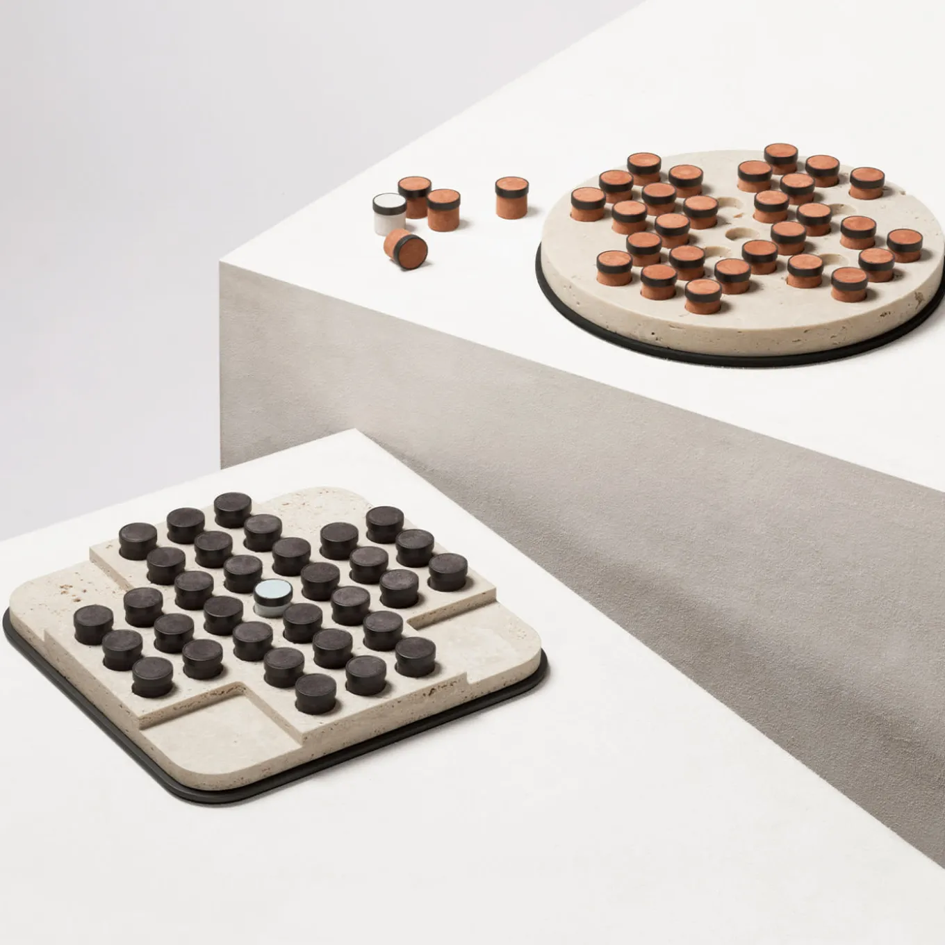 Set di solitari di marmo quadrati Tivoli