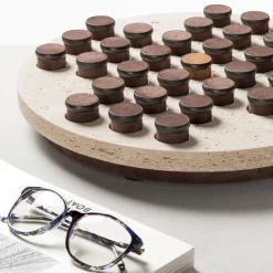 Set di solitari in marmo rotondo Delos