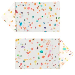 Set di tovagliette e tovaglioli rettangolari rivestiti Skyscraper per 2 persone