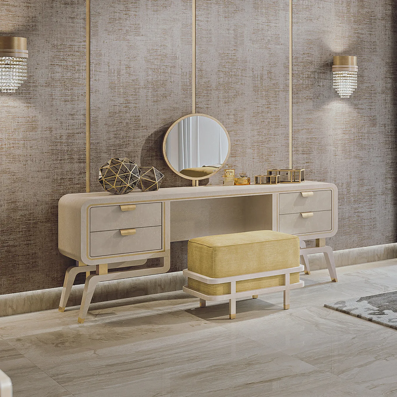 Set di vanità dal design contemporaneo Hanami