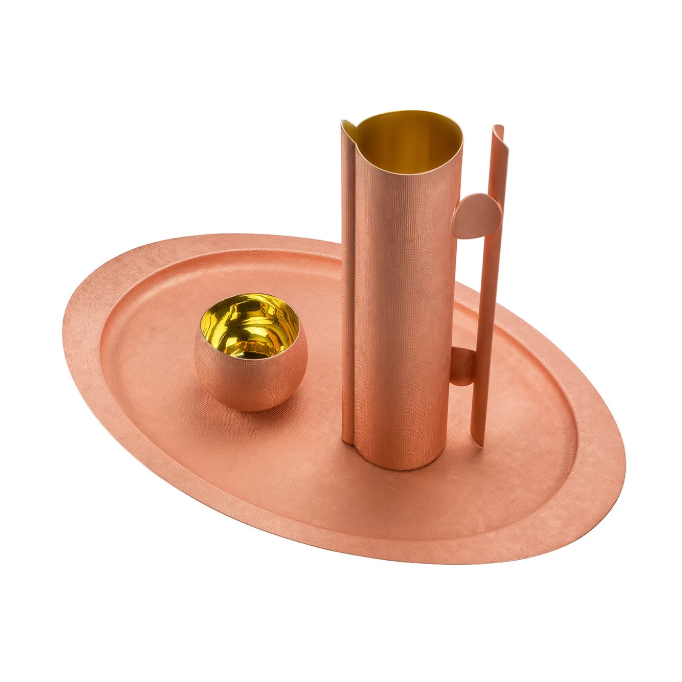 Set di vassoi e bevande Velvet Rosa