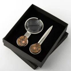 Set Fossiline di Coltello da Carta e Lente di Ingrandimento di Nino Basso #2